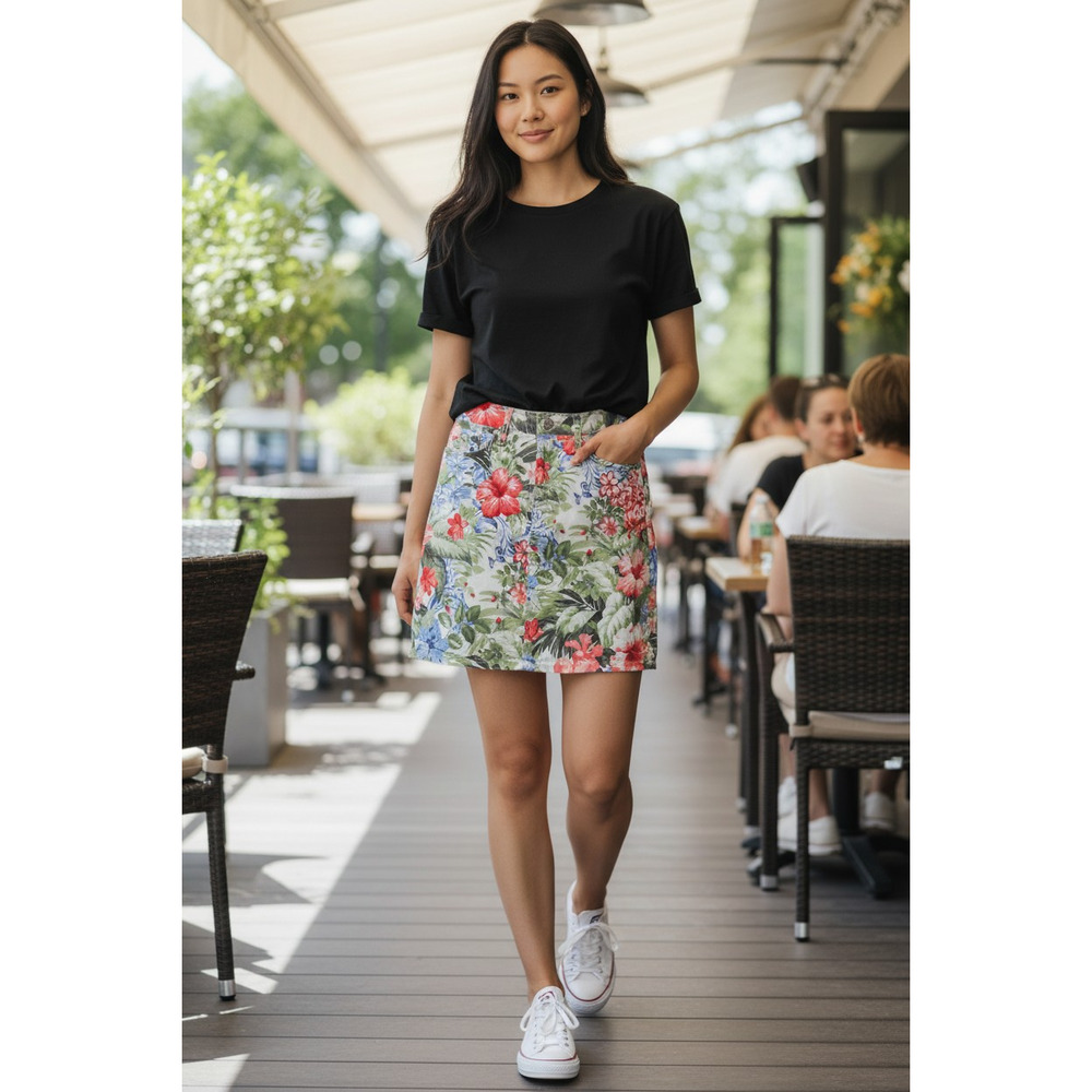 Tommy Bahama Women's Borocay Beach Floral Mini Skirt Size 0